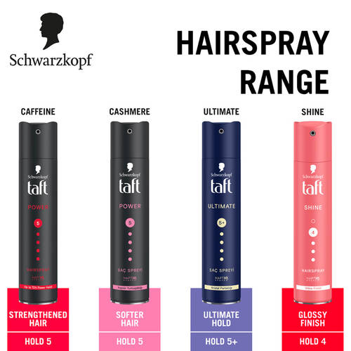 Schwarzkopf TAFT Hair Lacquer Spray Power Hold 72 hours - Image 1